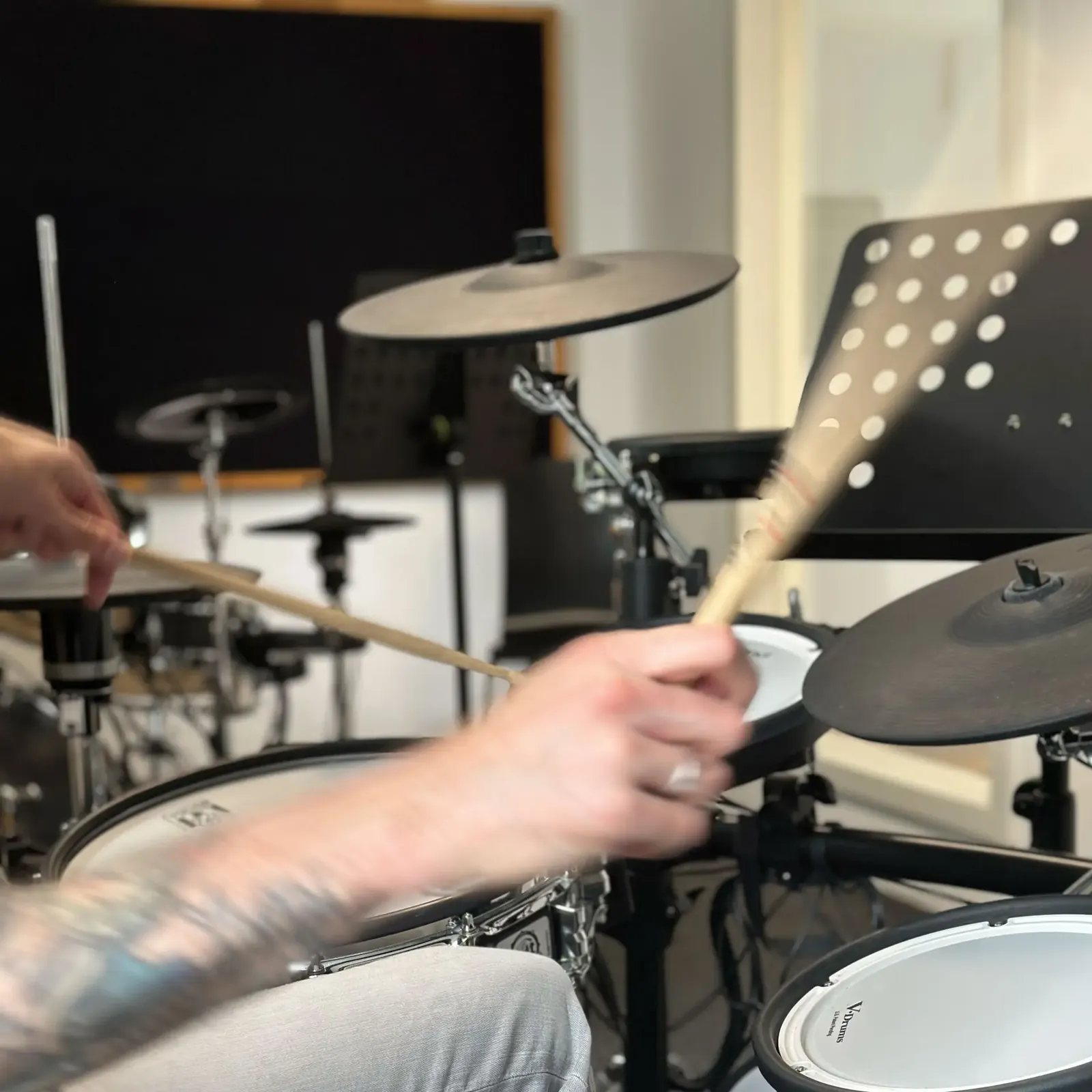 Drummer playing