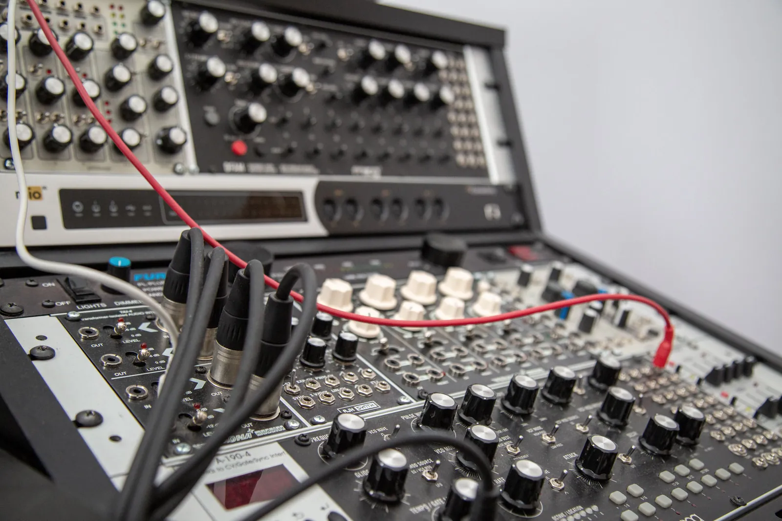 Mixing desk in the recording studio
